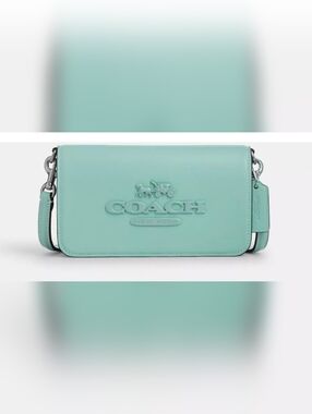 COACH Leather Crossbody in Mint